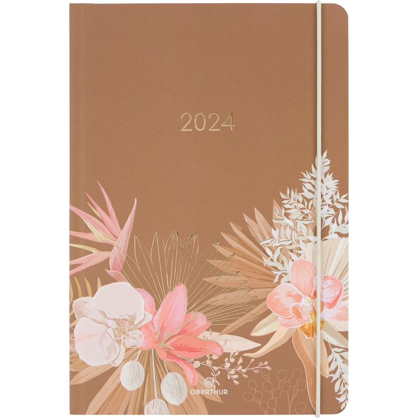 3664447158136-Agenda Giverny - 1 semaine sur 2 pages - 17 x 24,5 cm - terracota - Oberthur-P_405149273_1-0