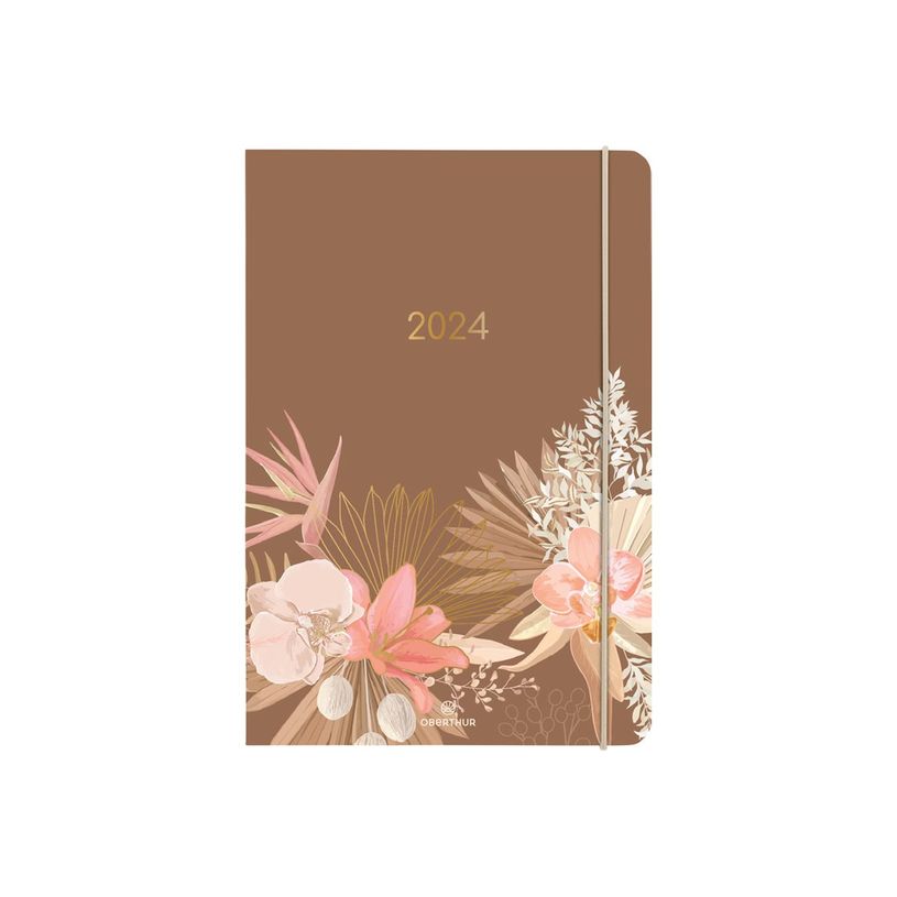 3664447158136-Agenda Giverny - 1 semaine sur 2 pages - 17 x 24,5 cm - terracota - Oberthur-P_405149273_2-1