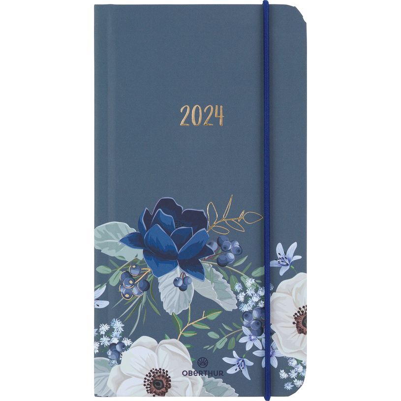3664447158181-Agenda de poche Giverny - 1 semaine sur 2 pages - 9,5 x 17 cm - bleu - Oberthur-P_405149278_1-0
