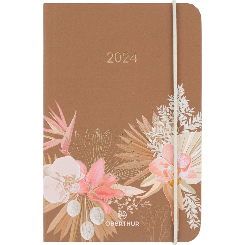 3664447158228-Agenda Giverny - 1 semaine sur 2 pages - 10 x 15 cm - terracota - Oberthur-P_405149282_1-0