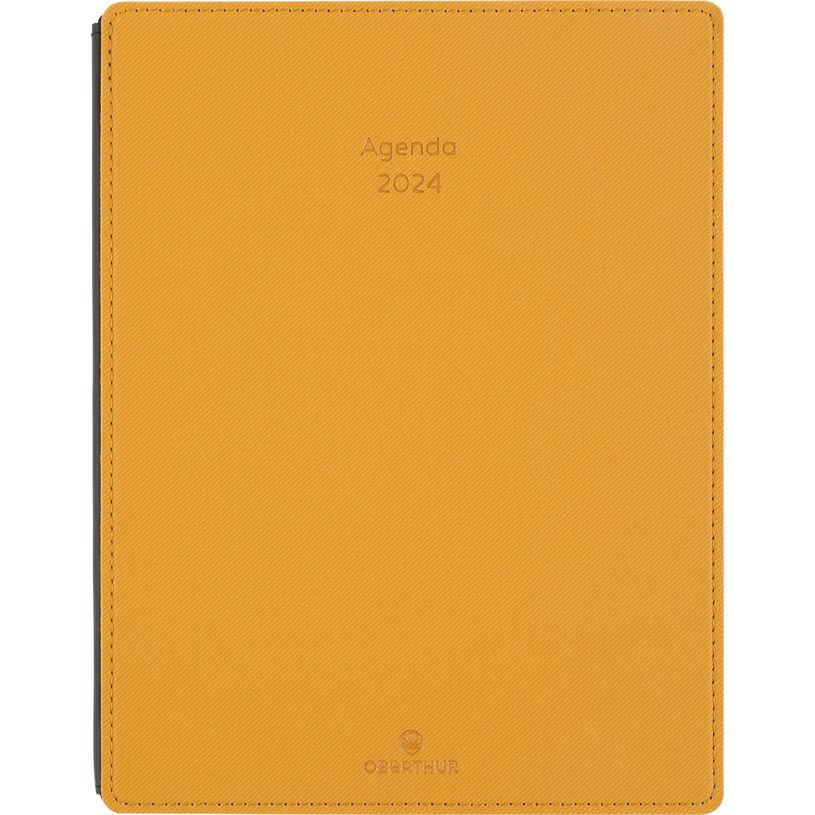 3664447154046-Agenda Stan - 1 semaine sur 2 pages - 19 x 24,5 cm - moutarde - Oberthur-P_405149285_1-0