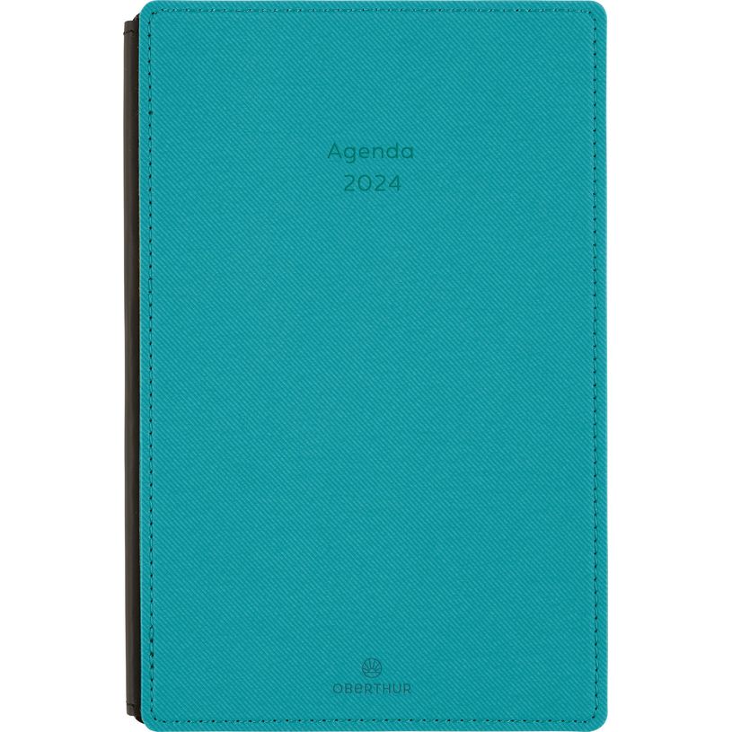 3664447162508-Agenda Stan - 1 semaine sur 2 pages - 13 x 21 cm - bleu canard - Oberthur-P_405149291_1-0