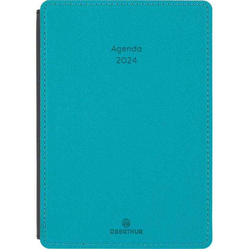 3664447162515-Agenda Stan - 1 semaine sur 2 pages - 11,5 x 16,5 cm - bleu canard - Oberthur-P_405149295_1-0