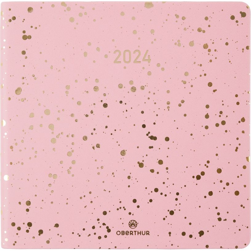 3664447156057-Agenda Céleste - 1 semaine sur 2 pages - 16 x 16 cm - rose/or - Oberthur-P_405149305_1-0