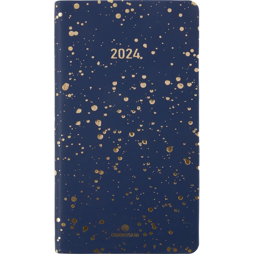 3664447156101-Agenda de poche Céleste - 1 semaine sur 2 pages - 9,5 x 17 cm - bleu marine/or - Oberthur-P_405149311_1-0