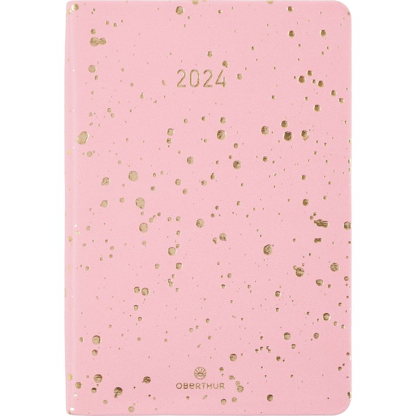 3664447156132-Agenda Céleste - 1 semaine sur 2 pages - 10 x 15 cm - rose/or - Oberthur-P_405149315_1-0
