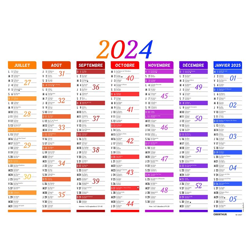 3664447152288-Calendrier Nuance - 7 mois par face - 21 x 26,5 cm - Oberthur-P_405149401_2-1