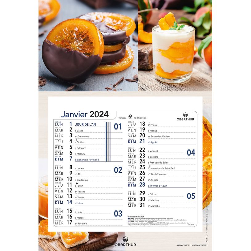 3664447162041-Calendrier mensuel en papier sur plaque nova - 18 x 26 cm - différents modèles disponibl-P_405149424_3-2