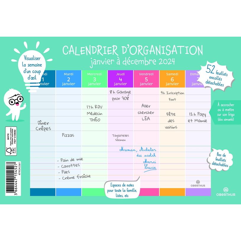 3664447154527-Planning hebdomadaire - 18 x 23 cm - Oberthur-P_405149425_1-0