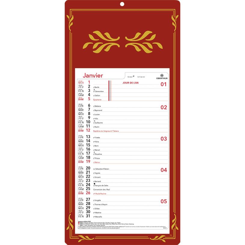 3664447152592-Calendrier mensuel en papier sur plaque skytos - 20 x 41 cm - disponible dans différentes-P_405149438_2-1