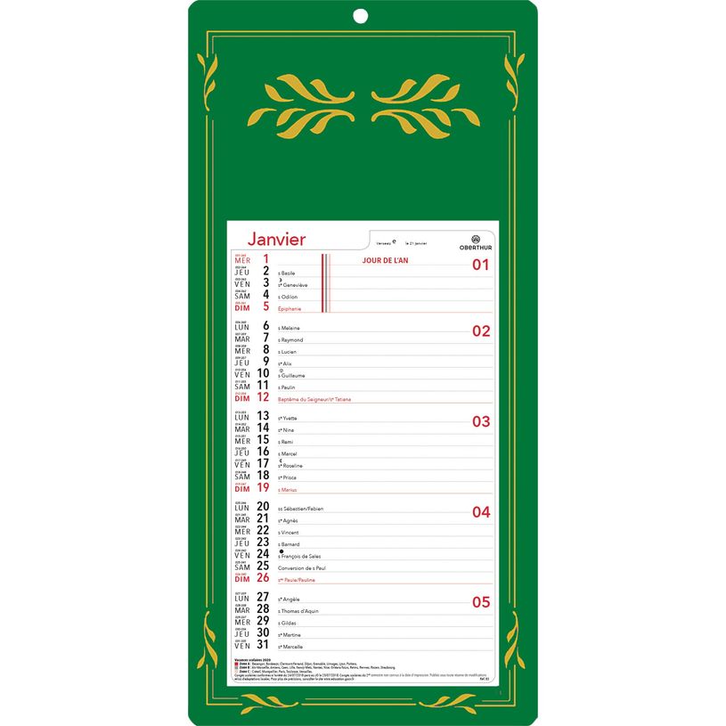 3664447152592-Calendrier mensuel en papier sur plaque skytos - 20 x 41 cm - disponible dans différentes-P_405149438_3-2