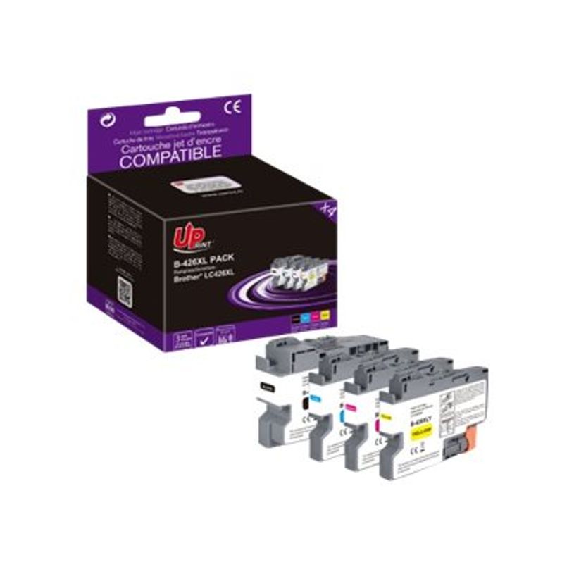 3584770912260-Cartouche compatible Brother LC426XL - pack de 4 - noir, cyan, magenta, jaune - Uprint-P_405149479_1-0