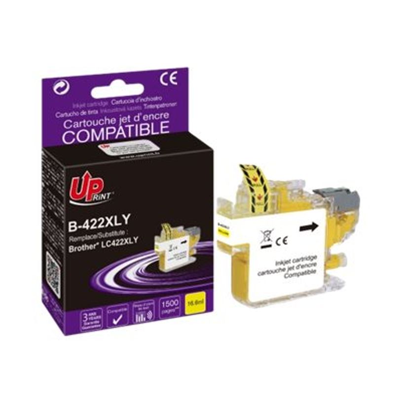 3584770912215-Cartouche compatible Brother LC422XL - jaune - Uprint-P_405149489_1-0