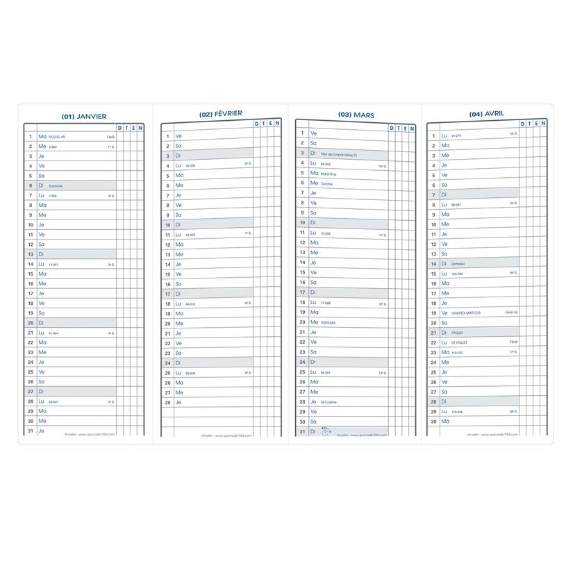 3371010480289-Agenda de poche Impala Anoslim - 4 mois par page - 7,5 x 20 cm - orange - Quo Vadis-P_405149544_2-1