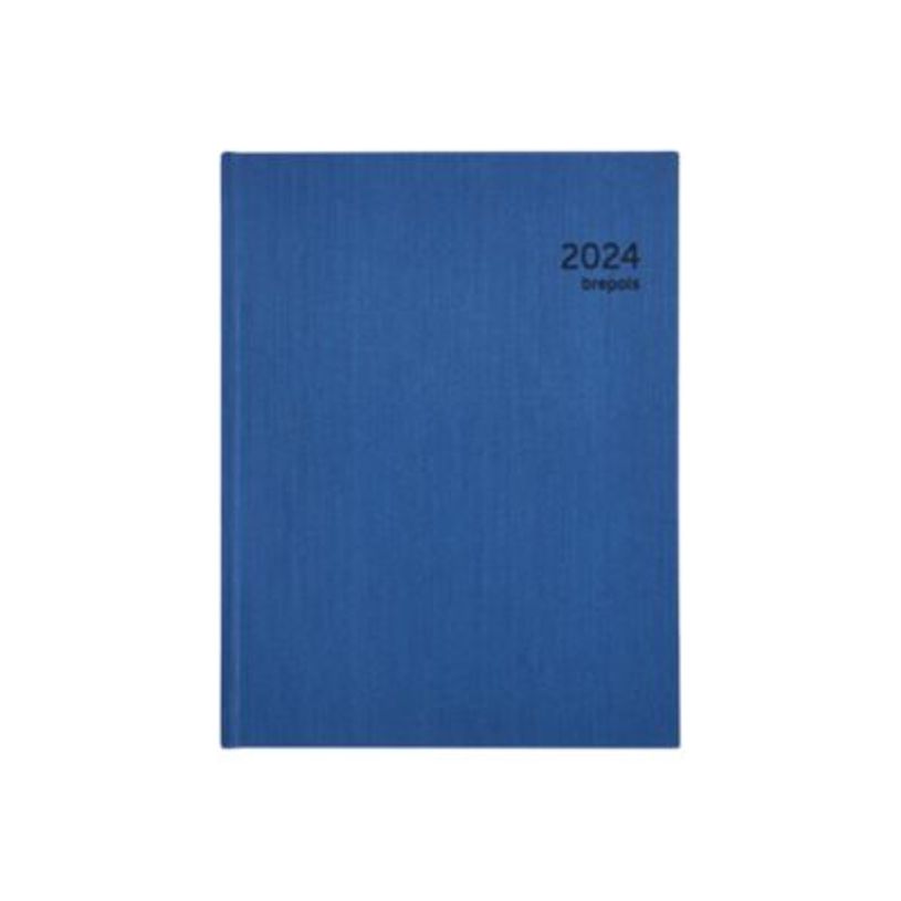 5412303377645-Agenda Optivision Large Kashmir - 1 semaine sur 2 pages - 17,1 x 22 cm - bleu - Brepols-P_405149609_1-0