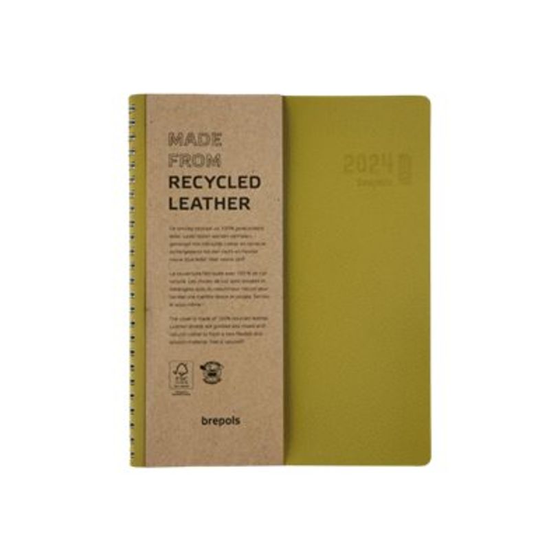 5412303377782-Agenda Calvi Timing Recyclé - 1 semaine sur 2 pages - 17 x 22 cm - vert - Brepols-P_405149615_1-0