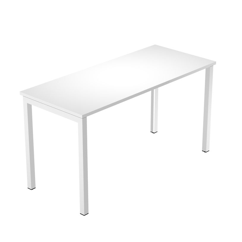 7331910025221-Bureau SCRIVANIA - L.130 cm - Pieds métal - plateau blanc-P_405149639_1-0