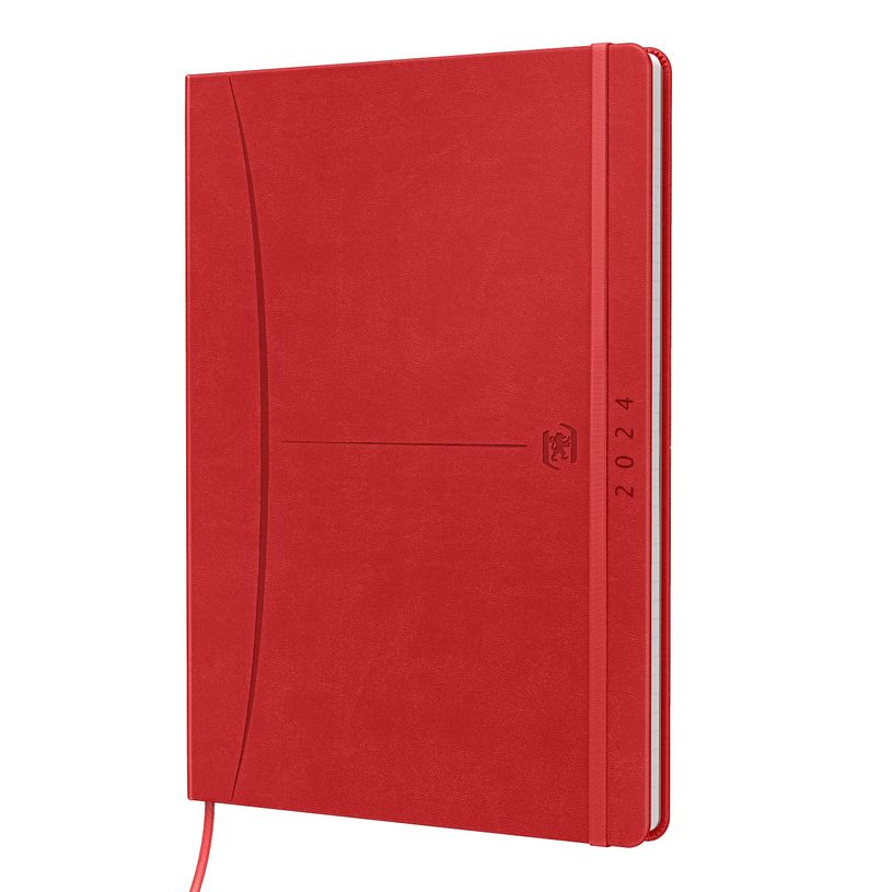 3147280261817-Agenda à élastique Signature - 1 semaine sur 2 pages - 18 x 25 cm - rouge - Oxford-P_405149660_2-1