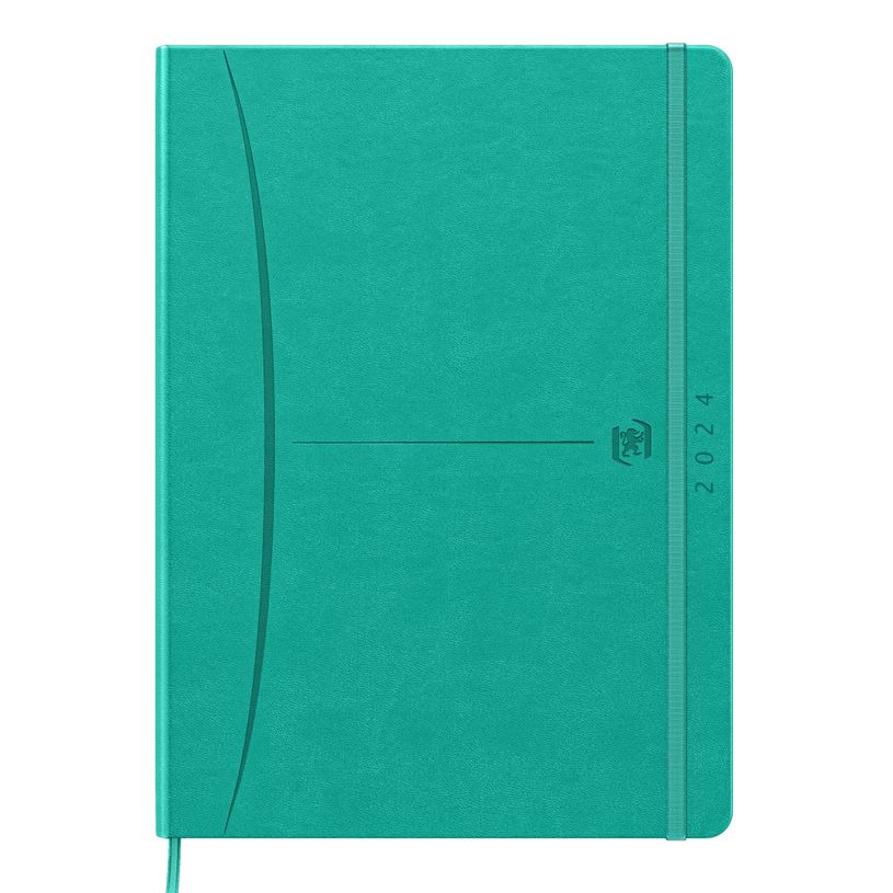 3147280267895-Agenda à élastique Signature - 1 semaine sur 2 pages - 9 x 13 cm - turquoise - Oxford-P_405149672_1-0