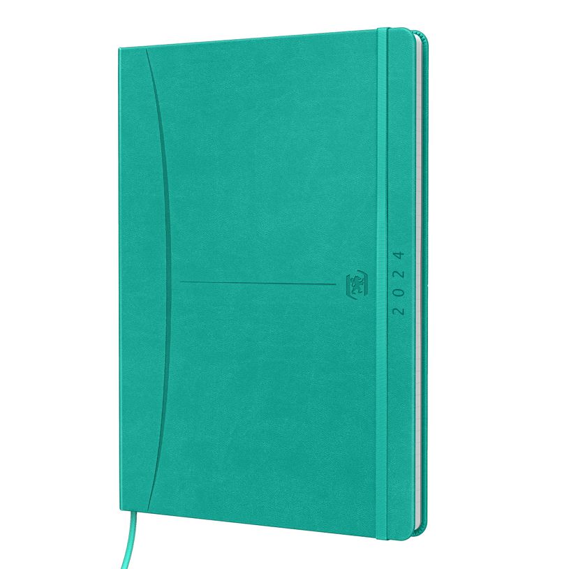 3147280267895-Agenda à élastique Signature - 1 semaine sur 2 pages - 9 x 13 cm - turquoise - Oxford-P_405149672_2-1