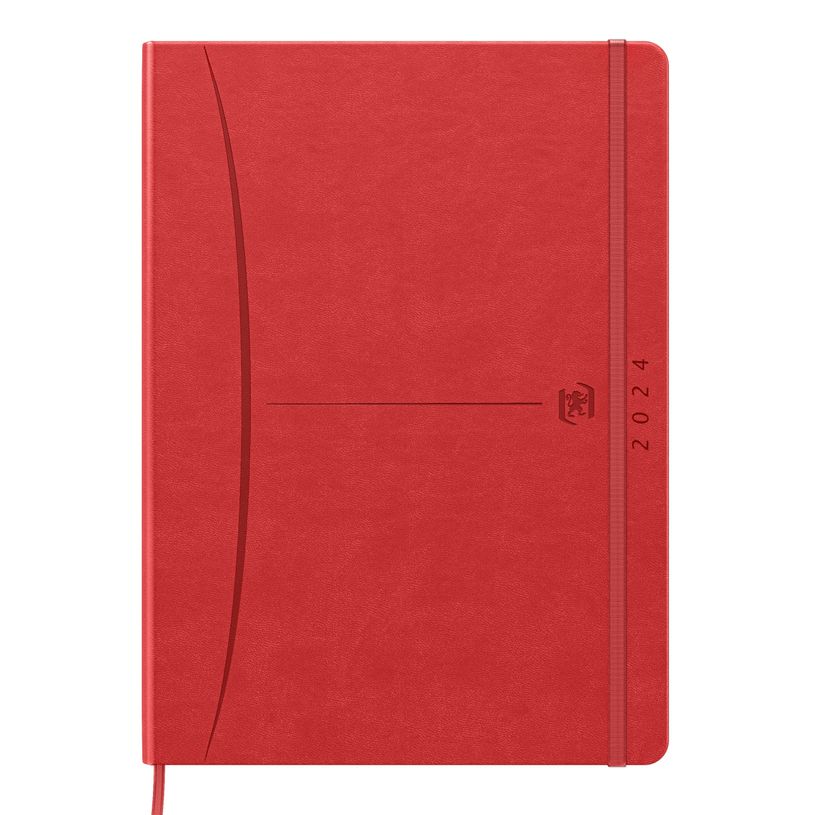 3147280267963-Agenda à élastique Signature - 1 semaine sur 2 pages - 9 x 17 cm - rouge - Oxford-P_405149678_1-0