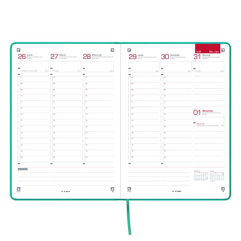 3147280267963-Agenda à élastique Signature - 1 semaine sur 2 pages - 9 x 17 cm - rouge - Oxford-P_405149678_3-2