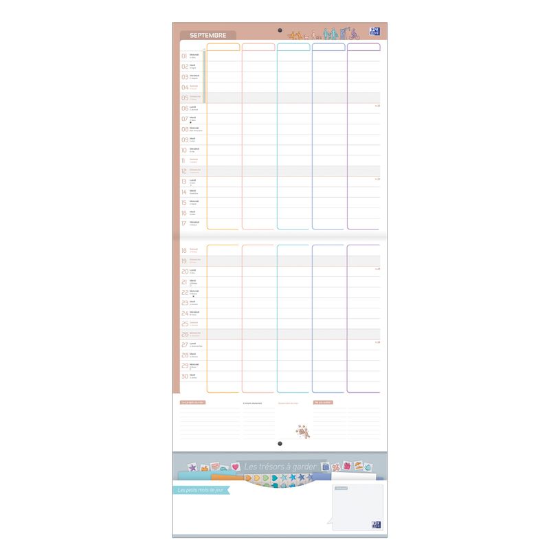 3147280267734-Calendrier Oxford &Me - 1 mois sur 2 pages - 30 x 30 cm - tropical-P_405149745_2-1