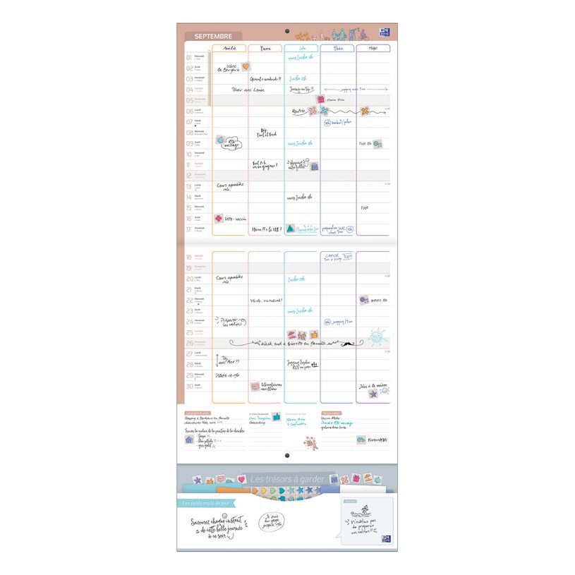 3147280267727-Calendrier Oxford &Me - 1 mois sur 2 pages - 30 x 30 cm - pois-P_405149746_3-2