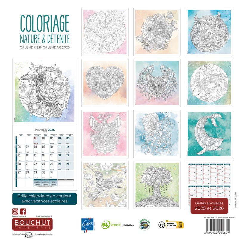 3592930027099-Calendrier illustré BOUCHUT 30 x 30 cm A COLORIER 70 %-P_405149834_3-2