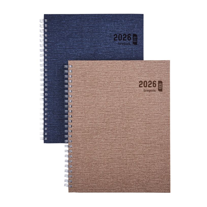 0404051504874-Agenda à spirale Ecotiming Kazar - 1 semaine sur 2 pages - 17,1 x 22 cm - disponible dans différentes c--0