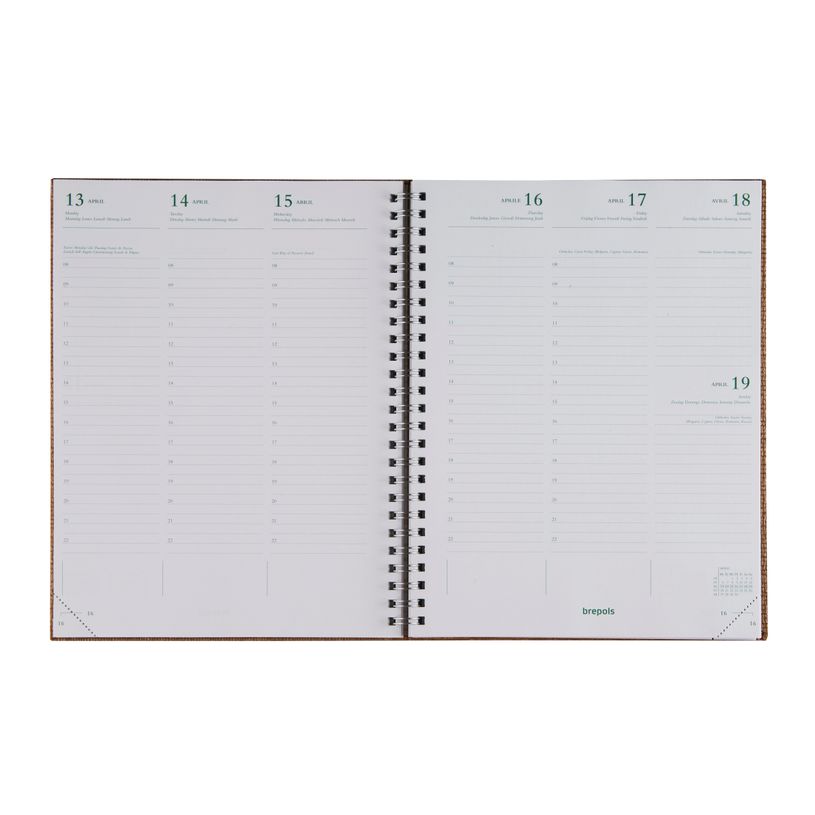5412303127578-Agenda à spirale Ecotiming Kazar - 1 semaine sur 2 pages - 17,1 x 22 cm - disponible dans différentes c--1