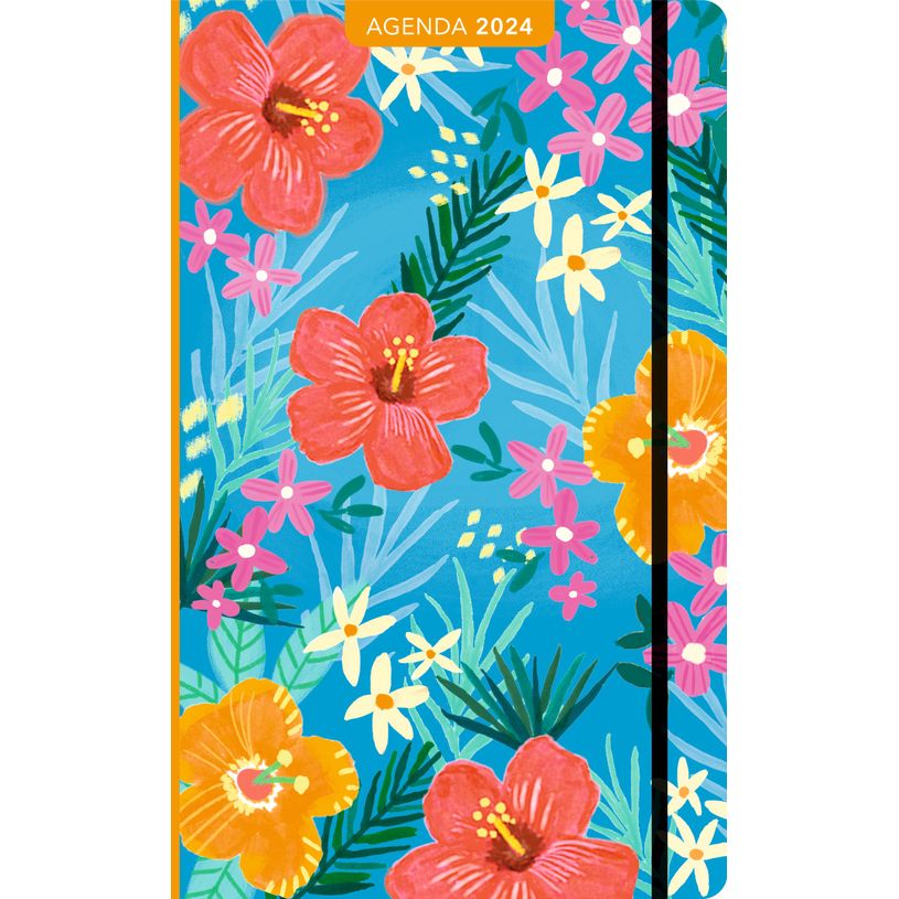3494150149417-Agenda fleurs tropicales - 1 semaine sur 2 pages - 13 x 21 cm - Aquarupella-P_405150113_1-0