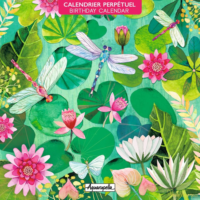 3494150144481-Calendrier perpétuel - Mila Marquis - Libellules - 12 x 12 cm - Aquarupella-P_405150157_1-0