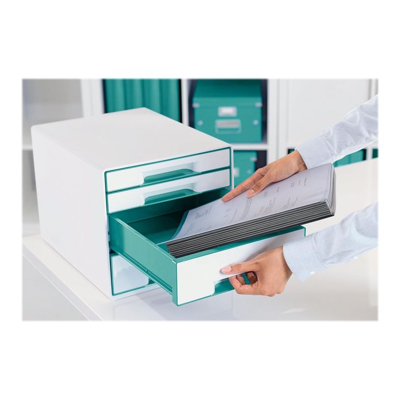 4002432115372-Leitz WOW - Module de classement 4 tiroirs - menthe-P_405150267_5-4