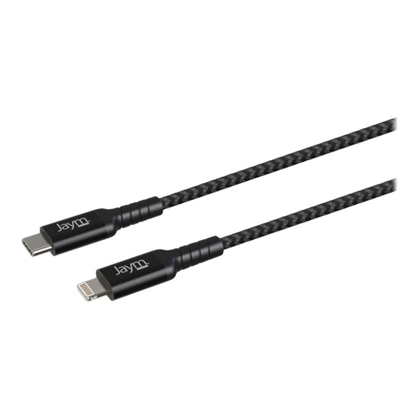3701263508766-JAYM - Câble Lightning - USB-C mâle vers Lightning mâle - 2.5 m - noir -P_405150447_2-0