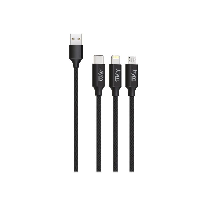 3701263508797-JAYM - Câble Lightning - USB-A mâle vers Lightning, Micro-USB Type B, USB-C mâle - 1.5 -P_405150449_1-0