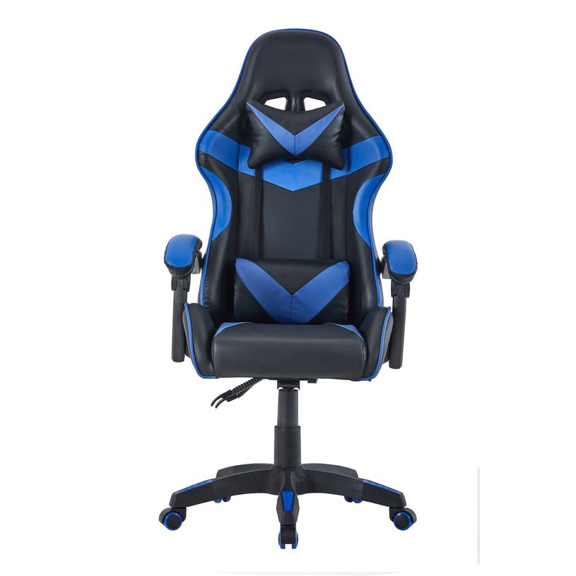 3662313015057-Fauteuil gamer TX - accoudoirs - appui-tête intégré - noir et bleu-P_405150491_2-1