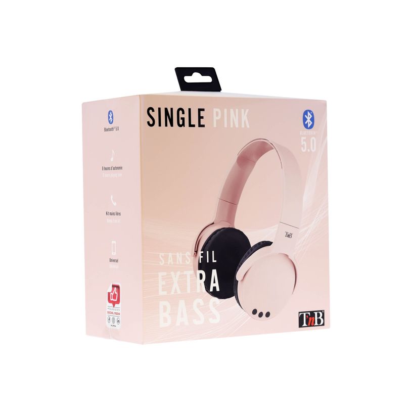 3303170098622-T'nB SINGLE - Casque sans fil avec micro - rose-P_405150563_3-6