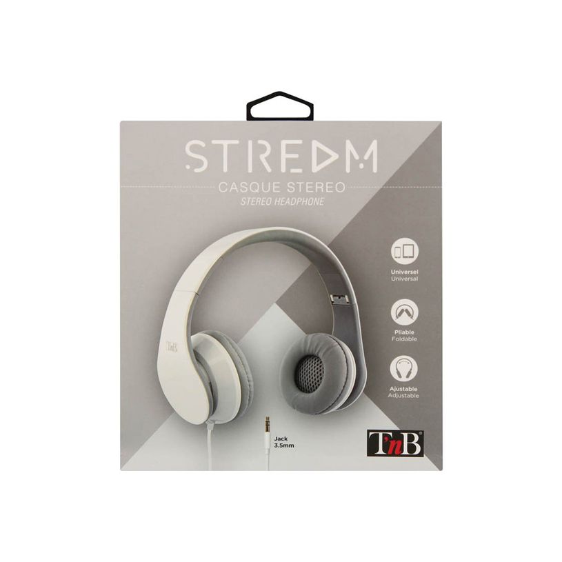 3303170088135-T'nB STREAM - Casque filaire prise jack 3,5mm - blanc-P_405150567_2-2