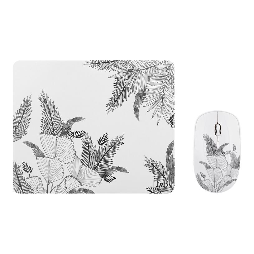 3303170109946-T'nB EXCLUSIV' LEAF - Souris sans fil avec tapis souris - Design LEAF-P_405150577_2-0