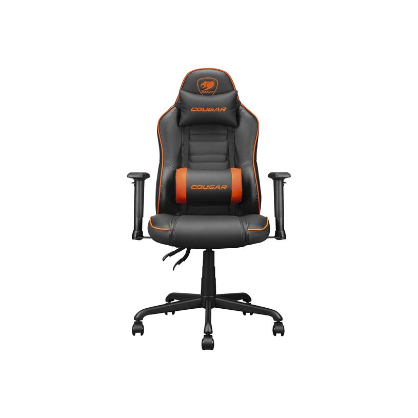 4710483775161-Fauteuil gamer FUSION S - accoudoirs réglables - appui-tête intégré - noir/orange-P_405150793_1-0