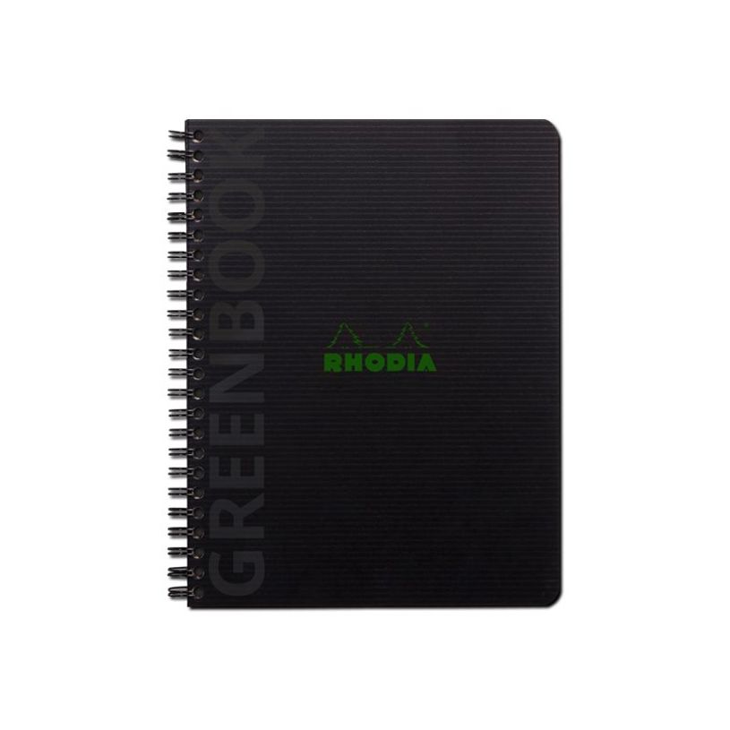 3037921199152-RhodiActive Greenbook - Cahier à spirale 100% recyclé - A5+ (16 x 21 cm) - 160 pages 90 -P_405150827_1-0