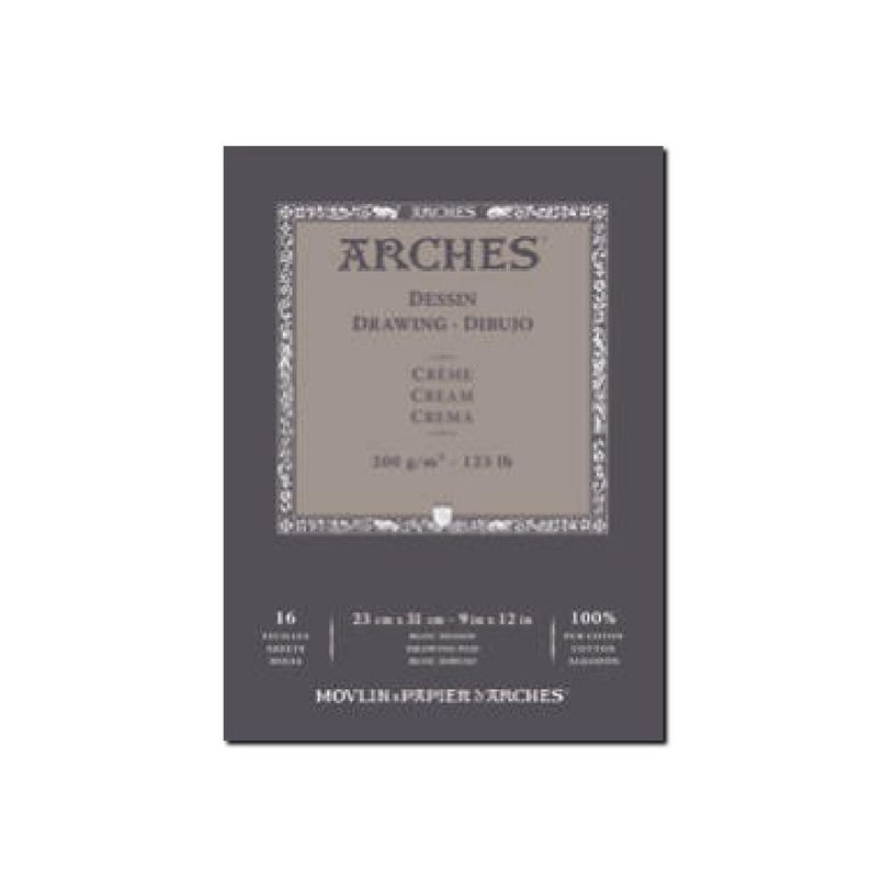 3700417134998-Velin d'Arches - Bloc de papier à dessin - 16 feuilles - 23 x 31 cm - 200g/m² - crème-P_405150962_1-0