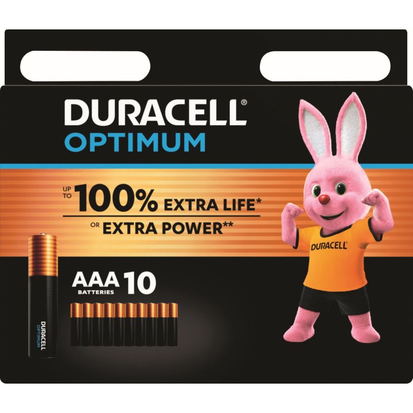 5000394137851-DURACELL Optimium - 10 piles alcalines - AAA LR03--0