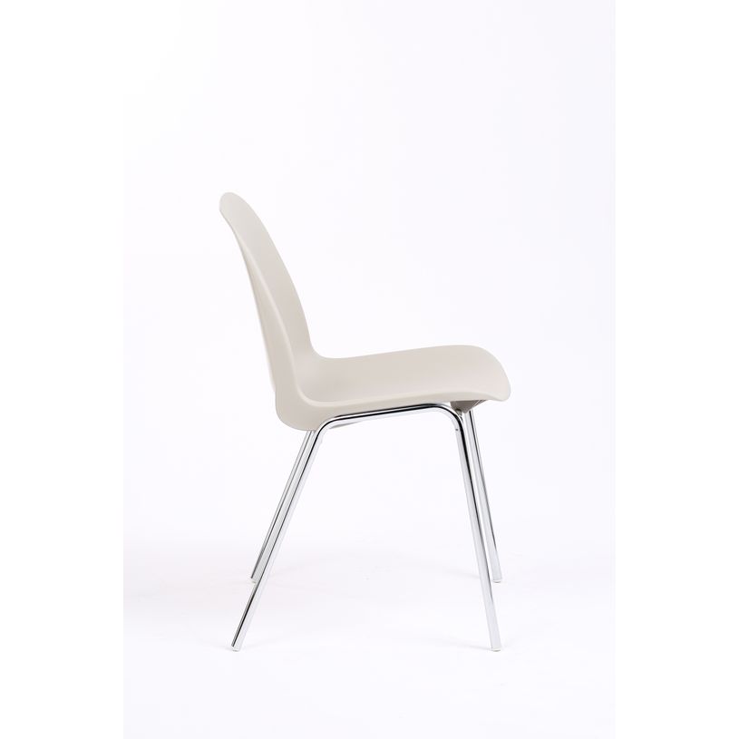 3760185020374-Chaise CHARLOTTE - pieds chromés sans accroche - Beige Lin--2