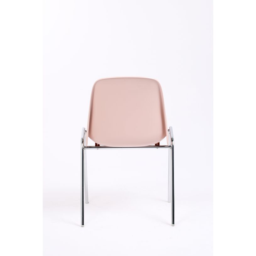 3760185020350-Chaise CHARLOTTE - pieds chromés sans accroche - Rose poudré--4