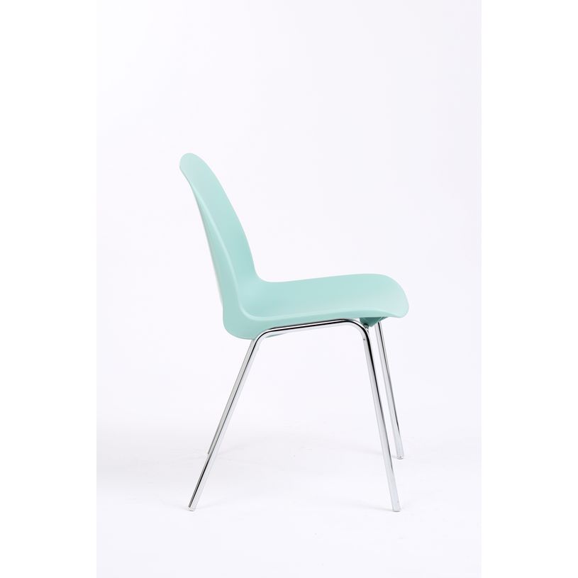 3760185020367-Chaise CHARLOTTE - pieds chromés sans accroche - Vert d'eau--3