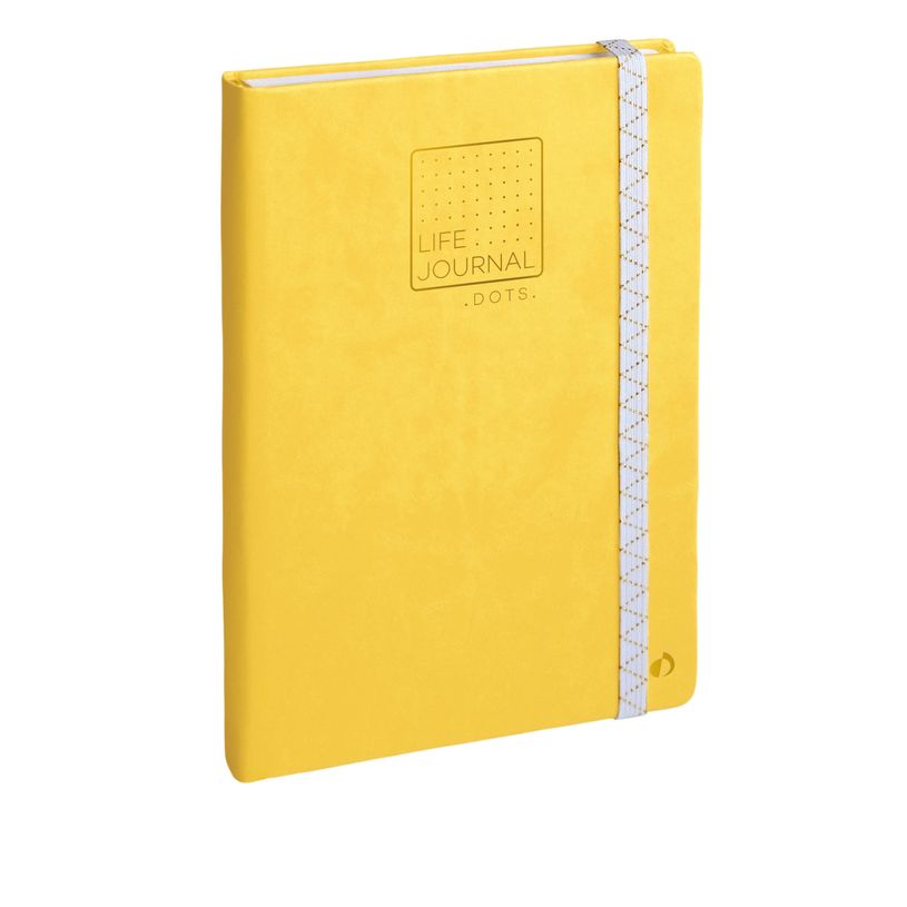 3371010476404-Quo Vadis - Carnet Bullet journal - Multilingue - Life Journal - Jaune - Pages Points (dots) - 15x21 cm - Papier Clairefontaine blanc - Fabri--0