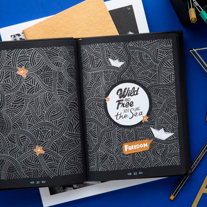 3371010438075-Quo Vadis - Carnet Bullet journal - Multilingue - Life Journal - Noir - Pages Points (dots) - 15x21 cm - Papier Clairefontaine noir - Fabri--4
