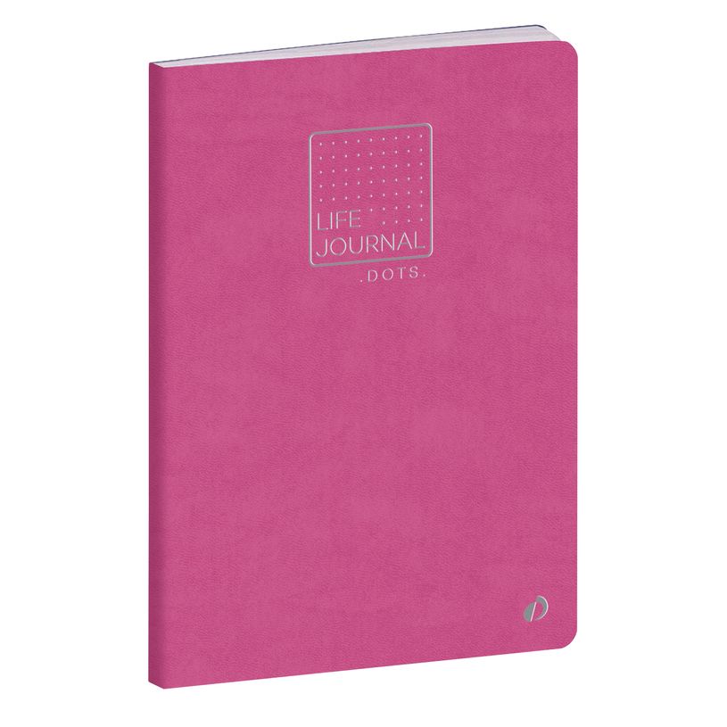 3371010503131-Quo Vadis - Carnet Bullet journal - Multilingue - Life Journal - Rose - Pages Points (dots) - 15x21 cm - Papier Clairefontaine blanc - Fabri--0